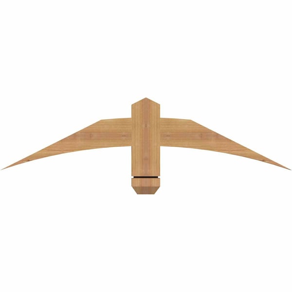 Ekena Millwork Bellingham Timber Gable Bracket, Western Red Cedar, 36"W x 9"H x 1 1/2"D x 3 1/2"F, 6/12 Pitch GBW036X09X0204BEL00SWR - main